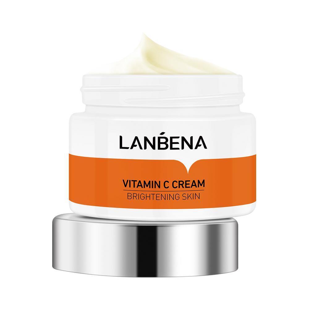 LANBENA Vitamin C Facial Cream Whitening Moisturizing Brighten Improving Dull Skin Peptide Anti Wrinkle Anti Aging Lifting 50g - LANBENA